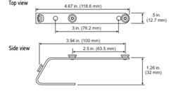 Somfy Glydea Overlap Arm Kit (For center opening and one way 1782320