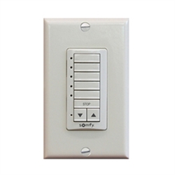 Somfy DecoFlex 5 Channel RTS Wireless Wall  Switch Ivory  1810814 | Florida Automated Shade