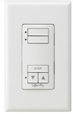 Somfy Decoflex  2 Channel RTS Wireless  Wall Switch White 1811068