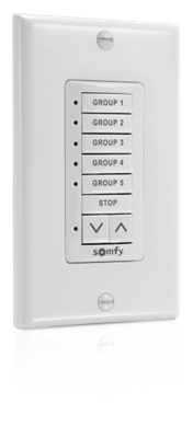 Somfy SDN DecoFlex Digital Keypad V2 with Group Control 8-Button White 1871496 | Florida Automated Shade