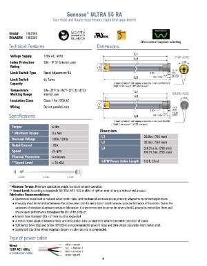 Somfy 500 Series LT50 Databook PDF P4-6  Somfy Sonesse Ultra and Standard  4-Wire