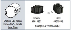 Somfy R28 Crown & Drive Adapter Kit 9019851-9019852 or Shangri-La / Vienna ComfortexÂ® / Turnils New Style