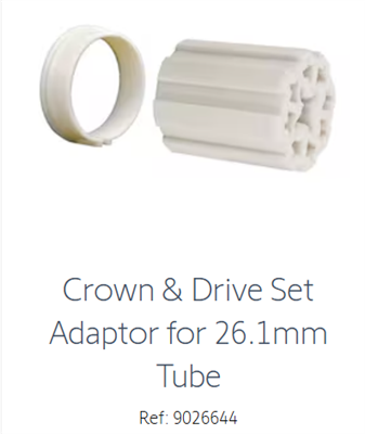 SONESSE 28 WF 28x0,7 MM C&D  Crown & Drive Set Adaptor for 26.1mm Tube