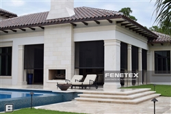 FAS Fenetex Motorized Hurricane Screen | Miami Dade County and State of Florida Approved | Florida Automated Shade