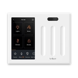 Brilliant 3 Switch Panel G3 | All-in-One Smart Home Control | Controls Smart Home Apps with a single app | FAS Blinds | Florida Automated Shade